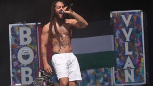 Image of Bob Vylan performing at Glastonbury