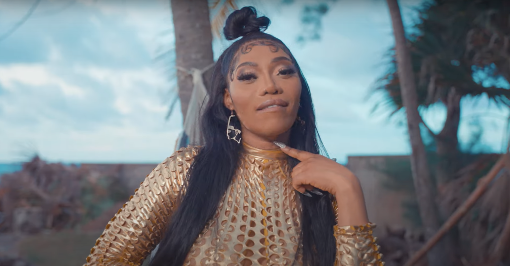 Lisa Mercedez pictured at at a music video