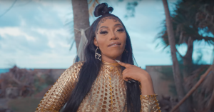 Lisa Mercedez pictured at at a music video