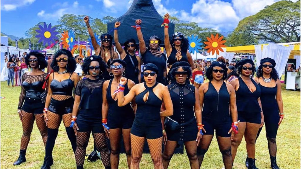 Black women at the Trinidad Carnival.