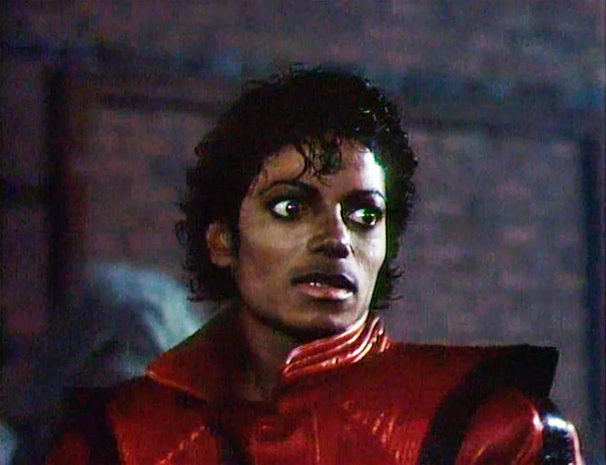 Scene of Micheal Jackson's hit song 'Thriller' which was broadcasted on MTV
