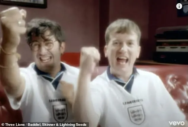 David Baddiel and Frank Skinner’s football hit song Three Lions which was broadcasted on MTV