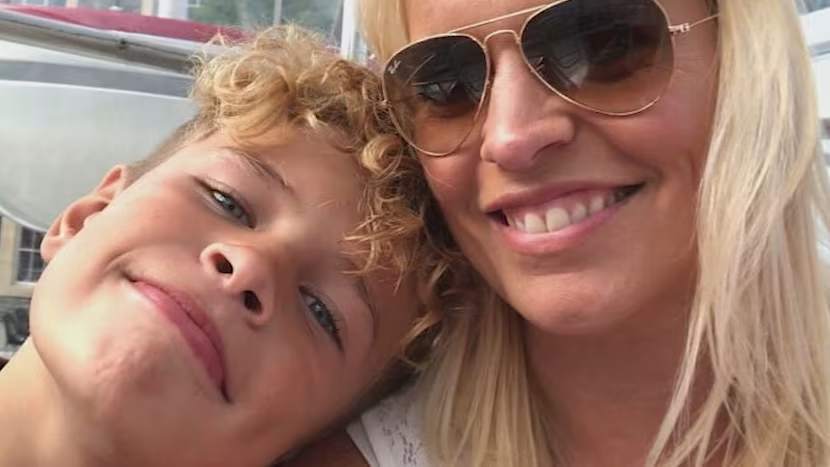 Hayley Ryall with her son Mikey Roynon